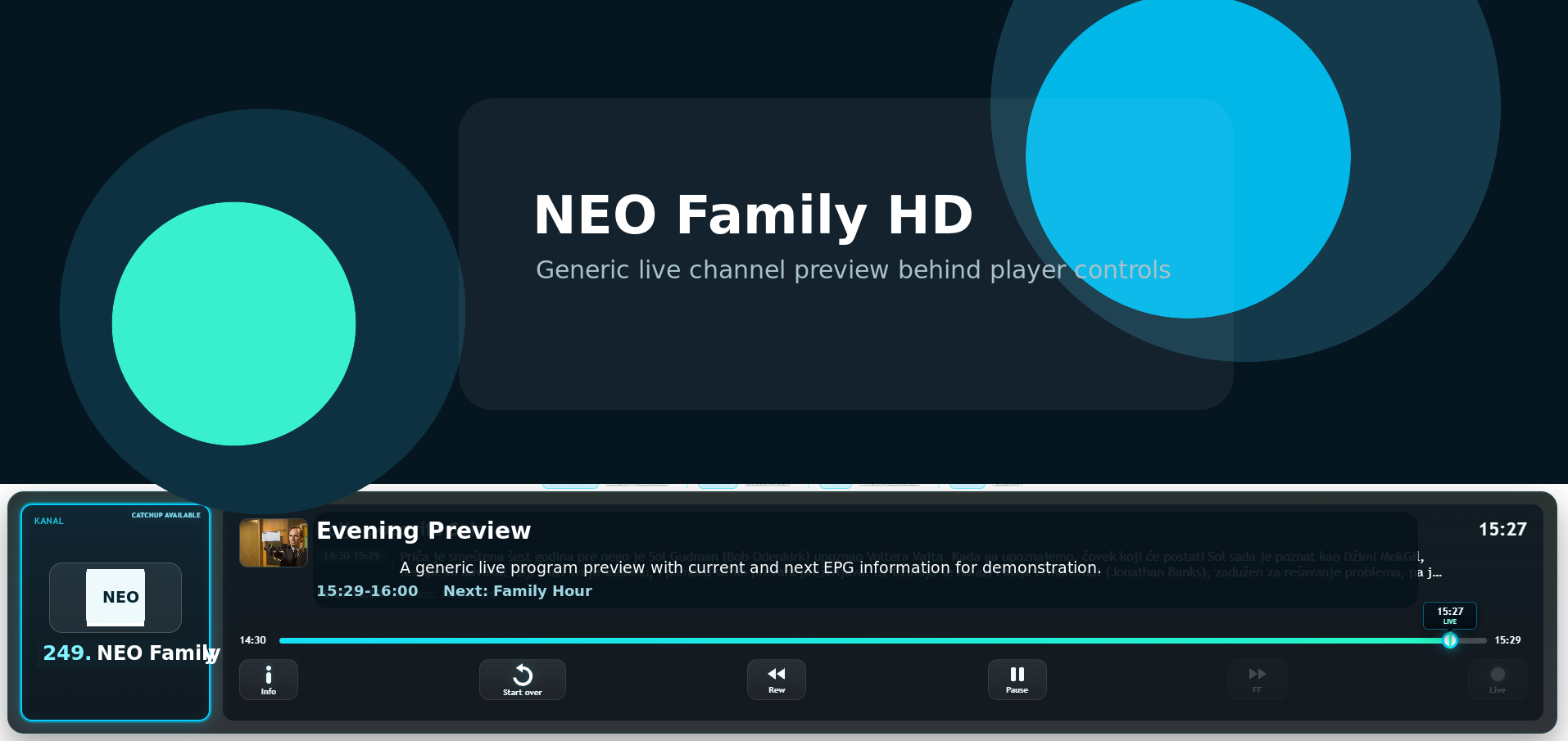 NeoXportal live TV player safe screenshot